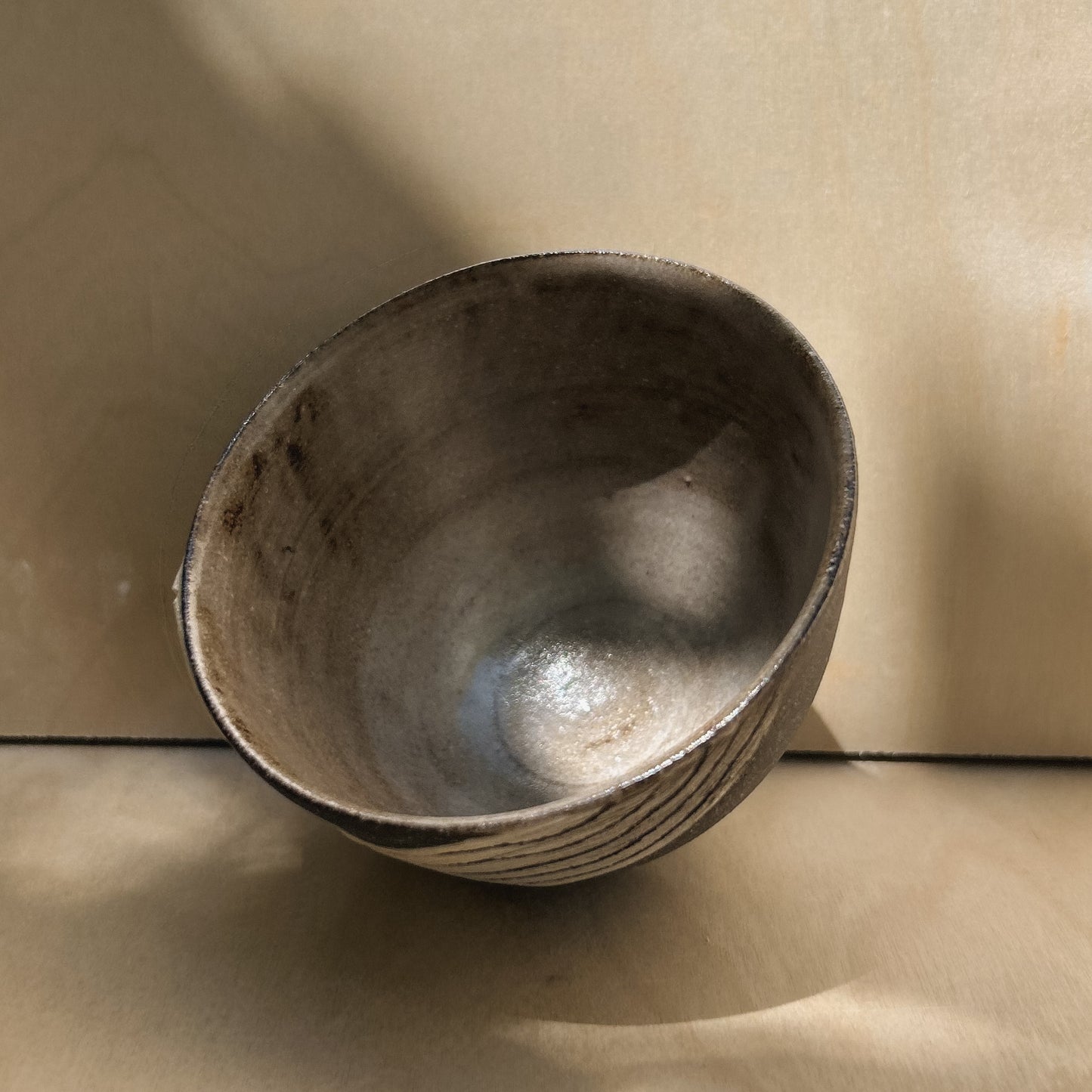 Stoneware "Ripples" Japanese Teacup