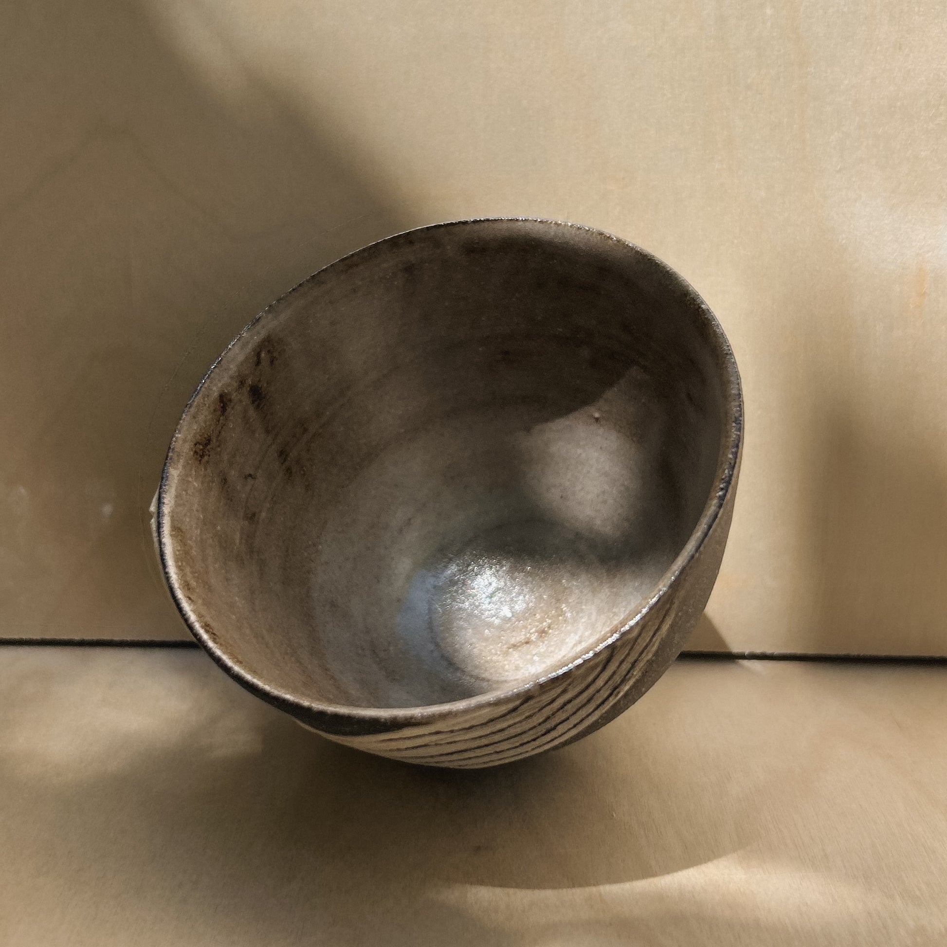 Stoneware "Ripples" Japanese Teacup