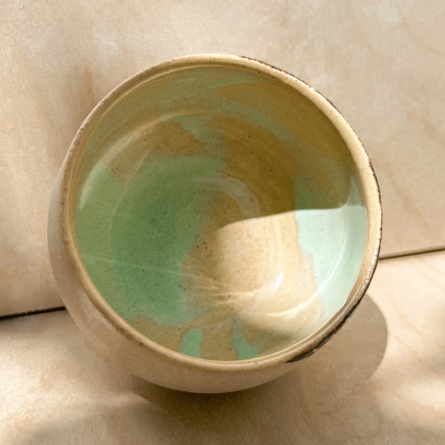 Stoneware "Ripples" Japanese Teacup