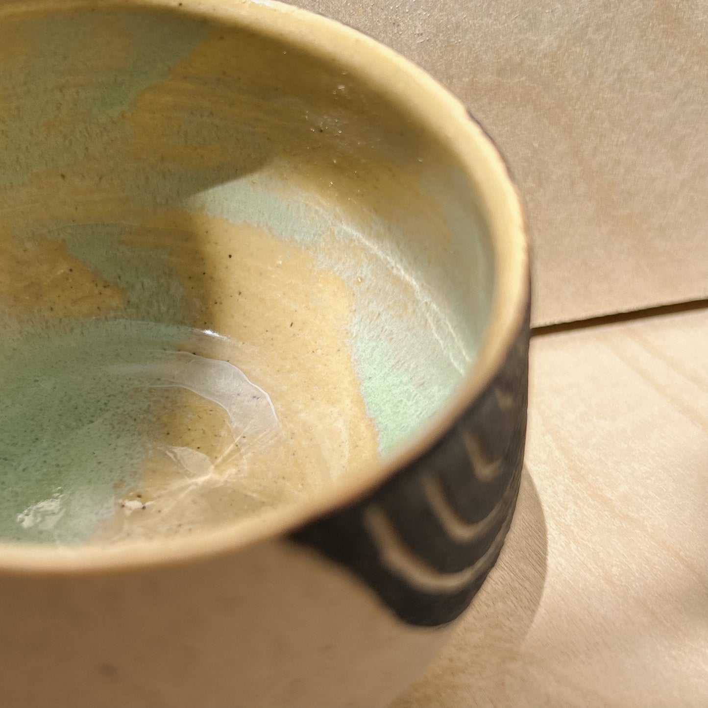 Stoneware "Ripples" Japanese Teacup